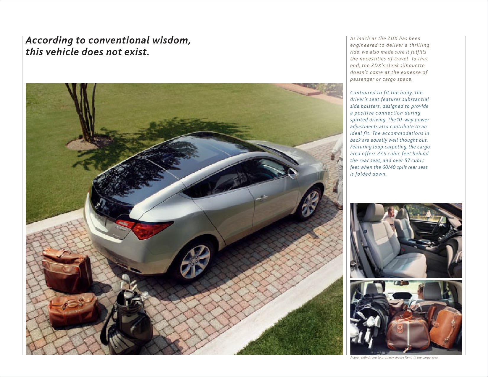 2012 Acura ZDX Brochure Page 8